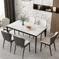 Sintered Stone Top Rectangle Table for Restaurant Modern Dining Table with Metal 4 Legs Clearhalo ' dining_table' 'Dining Tables & Seating' 'Dining Tables' 'furn' 'furn_dining_table' 'Furniture' 'furniture_dining_table' 'Kitchen & Dining Furniture' 'kitchen&dining_furn' 'kitchen' 'kitchen_dining_table' 3902856