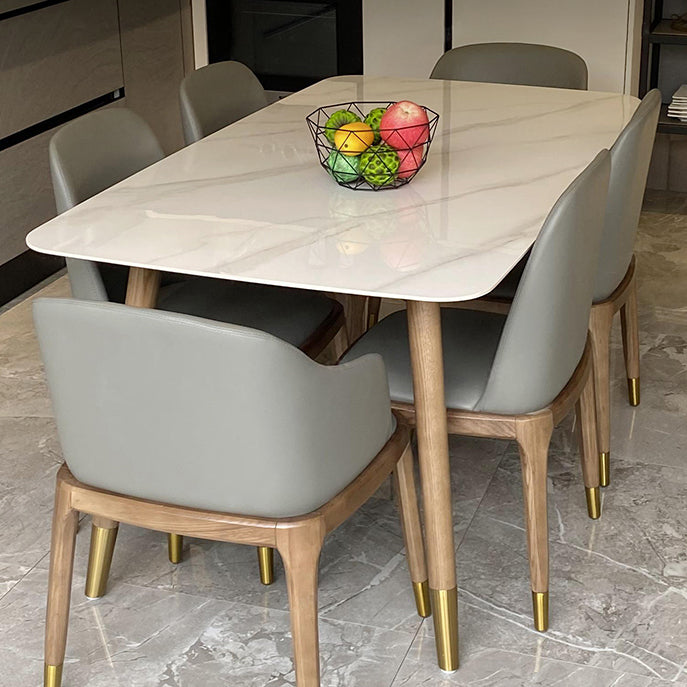 Sintered Stone Top Rectangle Table for Restaurant Modern Dining Table with 4 Legs Clearhalo ' dining_table' 'Dining Tables & Seating' 'Dining Tables' 'furn' 'furn_dining_table' 'Furniture' 'furniture_dining_table' 'Kitchen & Dining Furniture' 'kitchen&dining_furn' 'kitchen' 'kitchen_dining_table' 3902876