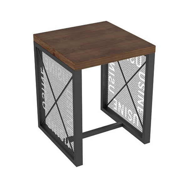 Industrial Dining Room Table Pine Solid Wood Table with Black Trestle Base 23.6"L x 23.6"W x 29.5"H Without Chairs Clearhalo ' dining_table' 'Dining Tables & Seating' 'Dining Tables' 'furn' 'furn_dining_table' 'Furniture' 'furniture_dining_table' 'Kitchen & Dining Furniture' 'kitchen&dining_furn' 'kitchen' 'kitchen_dining_table' 3902888