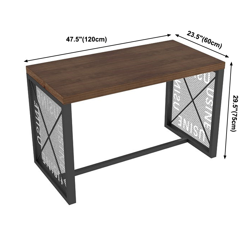 Industrial Dining Room Table Pine Solid Wood Table with Black Trestle Base Clearhalo ' dining_table' 'Dining Tables & Seating' 'Dining Tables' 'furn' 'furn_dining_table' 'Furniture' 'furniture_dining_table' 'Kitchen & Dining Furniture' 'kitchen&dining_furn' 'kitchen' 'kitchen_dining_table' 3902896