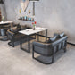 Industrial Dining Table Sintered Stone Table with Double Metal Pedestal for Dining Room White Without Chairs Clearhalo ' dining_table' 'Dining Tables & Seating' 'Dining Tables' 'furn' 'furn_dining_table' 'Furniture' 'furniture_dining_table' 'Kitchen & Dining Furniture' 'kitchen&dining_furn' 'kitchen' 'kitchen_dining_table' 3902903