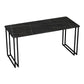Industrial Dining Table Sintered Stone Table with Double Metal Pedestal for Dining Room Black 63"L x 27.6"W x 29.5"H Without Chairs Clearhalo ' dining_table' 'Dining Tables & Seating' 'Dining Tables' 'furn' 'furn_dining_table' 'Furniture' 'furniture_dining_table' 'Kitchen & Dining Furniture' 'kitchen&dining_furn' 'kitchen' 'kitchen_dining_table' 3902904