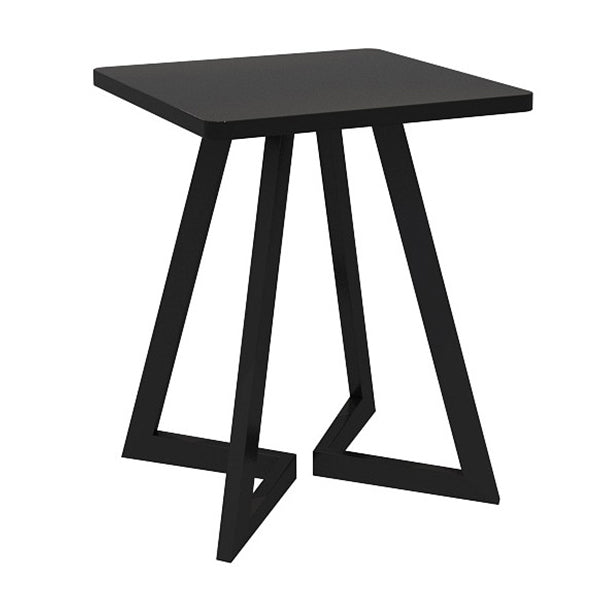 Industrial Dining Table Double Metal Pedestal Table with Black Tabletop for Dining Room Black 23.6"L x 23.6"W x 29.5"H Without Chairs Clearhalo ' dining_table' 'Dining Tables & Seating' 'Dining Tables' 'furn' 'furn_dining_table' 'Furniture' 'furniture_dining_table' 'Kitchen & Dining Furniture' 'kitchen&dining_furn' 'kitchen' 'kitchen_dining_table' 3902947