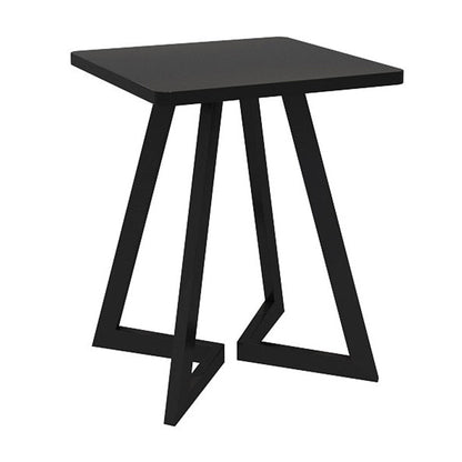 Industrial Dining Table Double Metal Pedestal Table with Black Tabletop for Dining Room Black 23.6"L x 23.6"W x 29.5"H Without Chairs Clearhalo ' dining_table' 'Dining Tables & Seating' 'Dining Tables' 'furn' 'furn_dining_table' 'Furniture' 'furniture_dining_table' 'Kitchen & Dining Furniture' 'kitchen&dining_furn' 'kitchen' 'kitchen_dining_table' 3902947