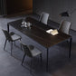 Simplicity Rectangle Dining Room Table Sintered Stone Table with 4 Black Legs Clearhalo ' dining_table' 'Dining Tables & Seating' 'Dining Tables' 'furn' 'furn_dining_table' 'Furniture' 'furniture_dining_table' 'Kitchen & Dining Furniture' 'kitchen&dining_furn' 'kitchen' 'kitchen_dining_table' 3902962