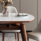 Extendable Round Dining Table Modern Adjustable Sintered Stone Top Table with Wooden 4 Legs Clearhalo ' dining_table' 'Dining Tables & Seating' 'Dining Tables' 'furn' 'furn_dining_table' 'Furniture' 'furniture_dining_table' 'Kitchen & Dining Furniture' 'kitchen&dining_furn' 'kitchen' 'kitchen_dining_table' 3902971