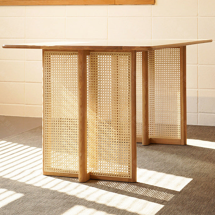 Contemporary Khaki Rectangle Dining Table Solid Wood Standard Dining Table for Kitchen Clearhalo ' dining_table' 'Dining Tables & Seating' 'Dining Tables' 'furn' 'furn_dining_table' 'Furniture' 'furniture_dining_table' 'Kitchen & Dining Furniture' 'kitchen&dining_furn' 'kitchen' 'kitchen_dining_table' 3902986