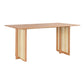 Contemporary Khaki Rectangle Dining Table Solid Wood Standard Dining Table for Kitchen Clearhalo ' dining_table' 'Dining Tables & Seating' 'Dining Tables' 'furn' 'furn_dining_table' 'Furniture' 'furniture_dining_table' 'Kitchen & Dining Furniture' 'kitchen&dining_furn' 'kitchen' 'kitchen_dining_table' 3902987
