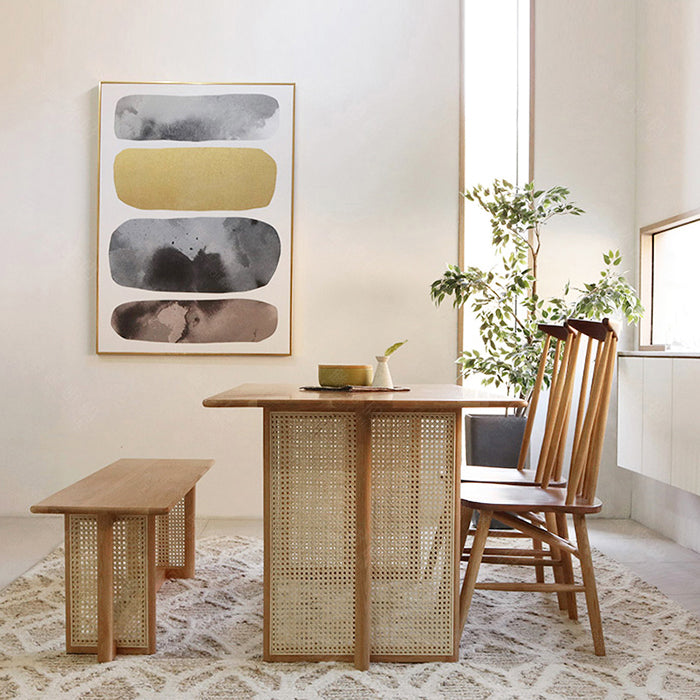 Contemporary Khaki Rectangle Dining Table Solid Wood Standard Dining Table for Kitchen Clearhalo ' dining_table' 'Dining Tables & Seating' 'Dining Tables' 'furn' 'furn_dining_table' 'Furniture' 'furniture_dining_table' 'Kitchen & Dining Furniture' 'kitchen&dining_furn' 'kitchen' 'kitchen_dining_table' 3902990