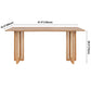 Contemporary Khaki Rectangle Dining Table Solid Wood Standard Dining Table for Kitchen Clearhalo ' dining_table' 'Dining Tables & Seating' 'Dining Tables' 'furn' 'furn_dining_table' 'Furniture' 'furniture_dining_table' 'Kitchen & Dining Furniture' 'kitchen&dining_furn' 'kitchen' 'kitchen_dining_table' 3902992
