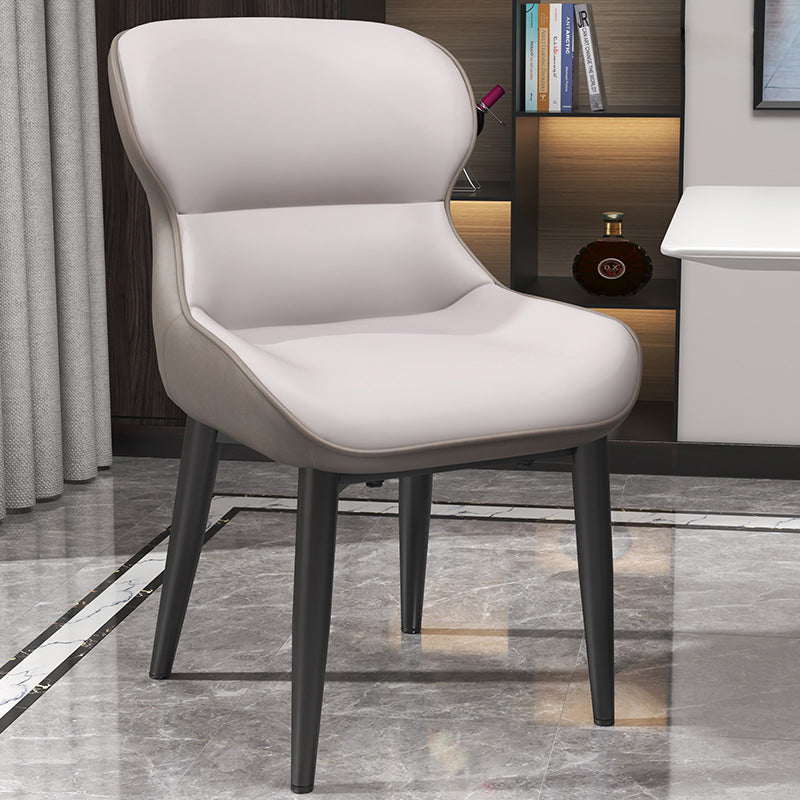 Contemporary Style Dining Room Chairs Dining Wingback Arm Chairs with Metal Legs Clearhalo ' kitchen&dining_furn' 'Dining Chairs' 'Dining Tables & Seating' 'dining_chair' 'furn' 'furn_dining_chair' 'Furniture' 'furniture_dining_chair' 'Kitchen & Dining Furniture' 'kitchen' 3909046