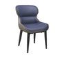 Contemporary Style Dining Room Chairs Dining Wingback Arm Chairs with Metal Legs Gray-Blue 1 Piece Clearhalo ' kitchen&dining_furn' 'Dining Chairs' 'Dining Tables & Seating' 'dining_chair' 'furn' 'furn_dining_chair' 'Furniture' 'furniture_dining_chair' 'Kitchen & Dining Furniture' 'kitchen' 3909049