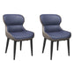 Contemporary Style Dining Room Chairs Dining Wingback Arm Chairs with Metal Legs Gray-Blue 2 Piece Set Clearhalo ' kitchen&dining_furn' 'Dining Chairs' 'Dining Tables & Seating' 'dining_chair' 'furn' 'furn_dining_chair' 'Furniture' 'furniture_dining_chair' 'Kitchen & Dining Furniture' 'kitchen' 3909050