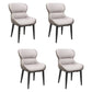 Contemporary Style Dining Room Chairs Dining Wingback Arm Chairs with Metal Legs Light Gray 4 Piece Set Clearhalo ' kitchen&dining_furn' 'Dining Chairs' 'Dining Tables & Seating' 'dining_chair' 'furn' 'furn_dining_chair' 'Furniture' 'furniture_dining_chair' 'Kitchen & Dining Furniture' 'kitchen' 3909055