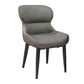 Contemporary Style Dining Room Chairs Dining Wingback Arm Chairs with Metal Legs Dark Gray 1 Piece Clearhalo ' kitchen&dining_furn' 'Dining Chairs' 'Dining Tables & Seating' 'dining_chair' 'furn' 'furn_dining_chair' 'Furniture' 'furniture_dining_chair' 'Kitchen & Dining Furniture' 'kitchen' 3909056