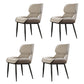 Scandinavian Style Leather Dining Chairs Wingback Arm Dining Side Chairs for Home Use Light Gray 4 Piece Set Clearhalo ' kitchen&dining_furn' 'Dining Chairs' 'Dining Tables & Seating' 'dining_chair' 'furn' 'furn_dining_chair' 'Furniture' 'furniture_dining_chair' 'Kitchen & Dining Furniture' 'kitchen' 3909065