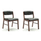 Country Style Armless Dining Chairs Open Back Upholstered Dining Side Chairs Black 2 Piece Set Walnut Clearhalo ' kitchen&dining_furn' 'Dining Chairs' 'Dining Tables & Seating' 'dining_chair' 'furn' 'furn_dining_chair' 'Furniture' 'furniture_dining_chair' 'Kitchen & Dining Furniture' 'kitchen' 3909093