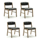 Country Style Armless Dining Chairs Open Back Upholstered Dining Side Chairs Black 4 Piece Set Natural Wood Clearhalo ' kitchen&dining_furn' 'Dining Chairs' 'Dining Tables & Seating' 'dining_chair' 'furn' 'furn_dining_chair' 'Furniture' 'furniture_dining_chair' 'Kitchen & Dining Furniture' 'kitchen' 3909102