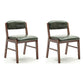 Country Style Armless Dining Chairs Open Back Upholstered Dining Side Chairs Blackish Green 2 Piece Set Walnut Clearhalo ' kitchen&dining_furn' 'Dining Chairs' 'Dining Tables & Seating' 'dining_chair' 'furn' 'furn_dining_chair' 'Furniture' 'furniture_dining_chair' 'Kitchen & Dining Furniture' 'kitchen' 3909110
