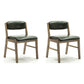 Country Style Armless Dining Chairs Open Back Upholstered Dining Side Chairs Blackish Green 2 Piece Set Natural Wood Clearhalo ' kitchen&dining_furn' 'Dining Chairs' 'Dining Tables & Seating' 'dining_chair' 'furn' 'furn_dining_chair' 'Furniture' 'furniture_dining_chair' 'Kitchen & Dining Furniture' 'kitchen' 3909113