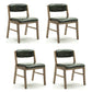 Country Style Armless Dining Chairs Open Back Upholstered Dining Side Chairs Blackish Green 4 Piece Set Natural Wood Clearhalo ' kitchen&dining_furn' 'Dining Chairs' 'Dining Tables & Seating' 'dining_chair' 'furn' 'furn_dining_chair' 'Furniture' 'furniture_dining_chair' 'Kitchen & Dining Furniture' 'kitchen' 3909114