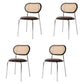 Contemporary Style Metal Chairs Set Open Back Side Dining Room Kitchen Chair Light Brown 4 Piece Set Clearhalo ' kitchen&dining_furn' 'Dining Chairs' 'Dining Tables & Seating' 'dining_chair' 'furn' 'furn_dining_chair' 'Furniture' 'furniture_dining_chair' 'Kitchen & Dining Furniture' 'kitchen' 3909131