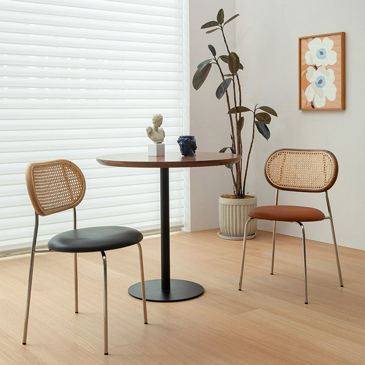 Contemporary Style Metal Chairs Set Open Back Side Dining Room Kitchen Chair Clearhalo ' kitchen&dining_furn' 'Dining Chairs' 'Dining Tables & Seating' 'dining_chair' 'furn' 'furn_dining_chair' 'Furniture' 'furniture_dining_chair' 'Kitchen & Dining Furniture' 'kitchen' 3909134