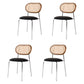 Contemporary Style Metal Chairs Set Open Back Side Dining Room Kitchen Chair Black 4 Piece Set Clearhalo ' kitchen&dining_furn' 'Dining Chairs' 'Dining Tables & Seating' 'dining_chair' 'furn' 'furn_dining_chair' 'Furniture' 'furniture_dining_chair' 'Kitchen & Dining Furniture' 'kitchen' 3909135