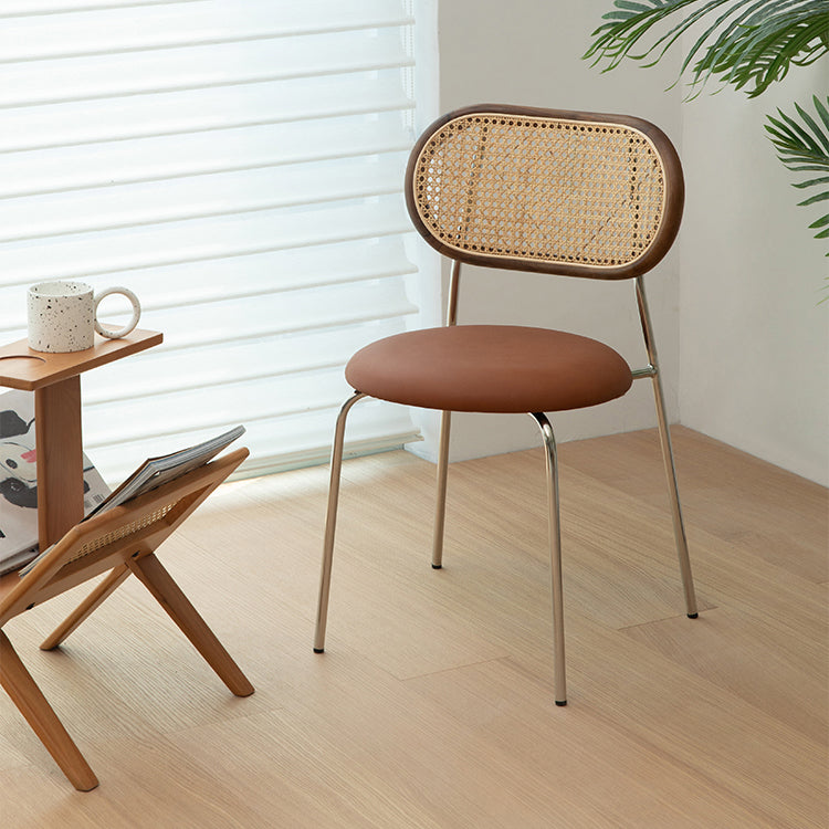 Contemporary Style Metal Chairs Set Open Back Side Dining Room Kitchen Chair Clearhalo ' kitchen&dining_furn' 'Dining Chairs' 'Dining Tables & Seating' 'dining_chair' 'furn' 'furn_dining_chair' 'Furniture' 'furniture_dining_chair' 'Kitchen & Dining Furniture' 'kitchen' 3909137