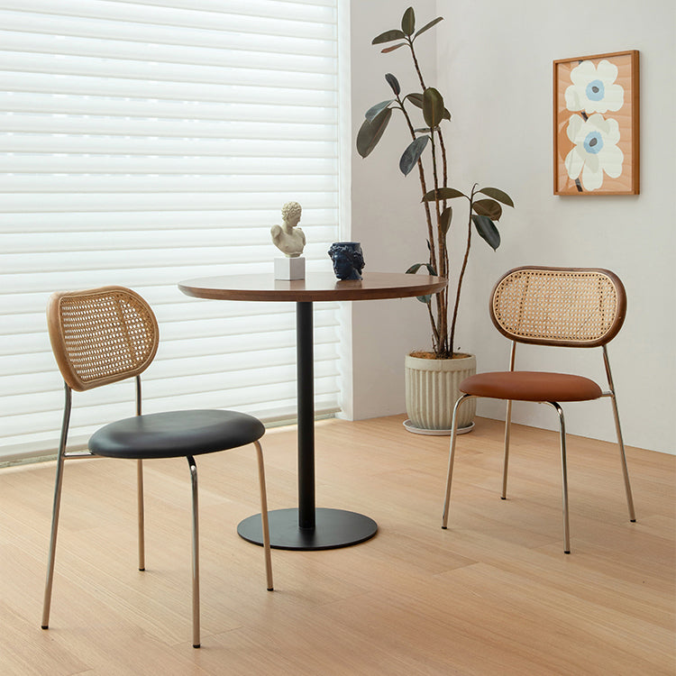 Contemporary Style Metal Chairs Set Open Back Side Dining Room Kitchen Chair Clearhalo ' kitchen&dining_furn' 'Dining Chairs' 'Dining Tables & Seating' 'dining_chair' 'furn' 'furn_dining_chair' 'Furniture' 'furniture_dining_chair' 'Kitchen & Dining Furniture' 'kitchen' 3909138