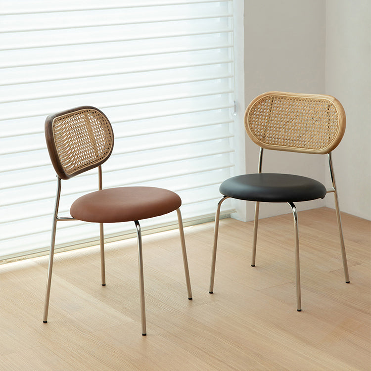 Contemporary Style Metal Chairs Set Open Back Side Dining Room Kitchen Chair Clearhalo ' kitchen&dining_furn' 'Dining Chairs' 'Dining Tables & Seating' 'dining_chair' 'furn' 'furn_dining_chair' 'Furniture' 'furniture_dining_chair' 'Kitchen & Dining Furniture' 'kitchen' 3909142