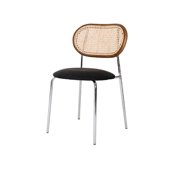 Contemporary Style Metal Chairs Set Open Back Side Dining Room Kitchen Chair Black 1 Piece Clearhalo ' kitchen&dining_furn' 'Dining Chairs' 'Dining Tables & Seating' 'dining_chair' 'furn' 'furn_dining_chair' 'Furniture' 'furniture_dining_chair' 'Kitchen & Dining Furniture' 'kitchen' 3909147