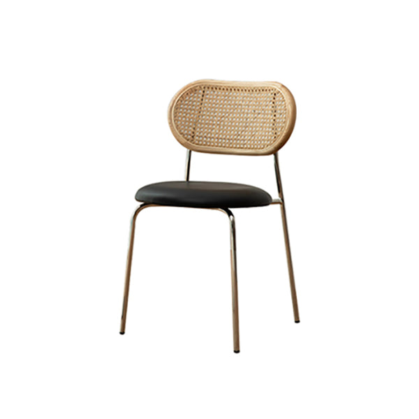 Contemporary Style Metal Chairs Set Open Back Side Dining Room Kitchen Chair Ink 1 Piece Clearhalo ' kitchen&dining_furn' 'Dining Chairs' 'Dining Tables & Seating' 'dining_chair' 'furn' 'furn_dining_chair' 'Furniture' 'furniture_dining_chair' 'Kitchen & Dining Furniture' 'kitchen' 3909150