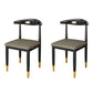 Nordic Style Dining Side Chairs Armless Chairs for Kitchen with Metal Legs (Set of 2) Grey Clearhalo ' kitchen&dining_furn' 'Dining Chairs' 'Dining Tables & Seating' 'dining_chair' 'furn' 'furn_dining_chair' 'Furniture' 'furniture_dining_chair' 'Kitchen & Dining Furniture' 'kitchen' 3909155