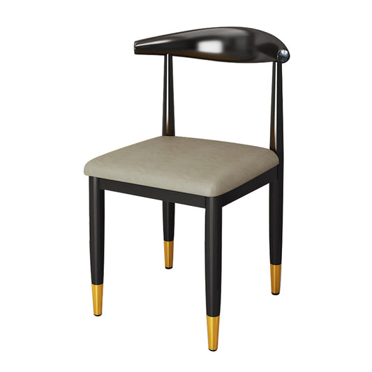 Nordic Style Dining Side Chairs Armless Chairs for Kitchen with Metal Legs (Set of 2) Clearhalo ' kitchen&dining_furn' 'Dining Chairs' 'Dining Tables & Seating' 'dining_chair' 'furn' 'furn_dining_chair' 'Furniture' 'furniture_dining_chair' 'Kitchen & Dining Furniture' 'kitchen' 3909161