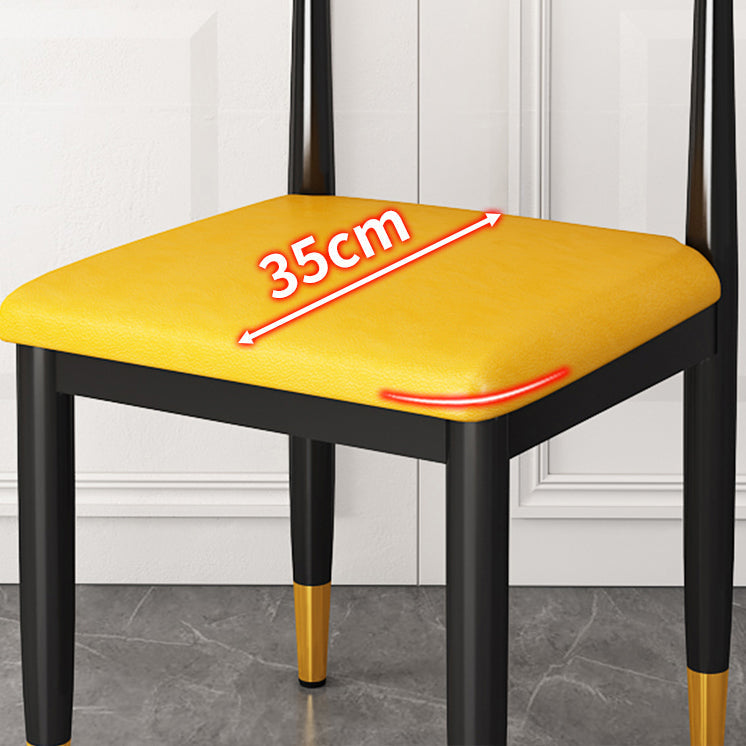 Nordic Style Dining Side Chairs Armless Chairs for Kitchen with Metal Legs (Set of 2) Clearhalo ' kitchen&dining_furn' 'Dining Chairs' 'Dining Tables & Seating' 'dining_chair' 'furn' 'furn_dining_chair' 'Furniture' 'furniture_dining_chair' 'Kitchen & Dining Furniture' 'kitchen' 3909164