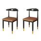 Nordic Style Dining Side Chairs Armless Chairs for Kitchen with Metal Legs (Set of 2) Light Brown Clearhalo ' kitchen&dining_furn' 'Dining Chairs' 'Dining Tables & Seating' 'dining_chair' 'furn' 'furn_dining_chair' 'Furniture' 'furniture_dining_chair' 'Kitchen & Dining Furniture' 'kitchen' 3909172