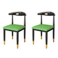 Nordic Style Dining Side Chairs Armless Chairs for Kitchen with Metal Legs (Set of 2) Fruit Green Clearhalo ' kitchen&dining_furn' 'Dining Chairs' 'Dining Tables & Seating' 'dining_chair' 'furn' 'furn_dining_chair' 'Furniture' 'furniture_dining_chair' 'Kitchen & Dining Furniture' 'kitchen' 3909176