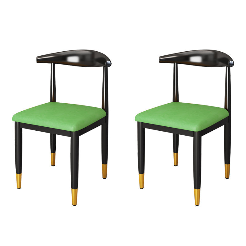 Nordic Style Dining Side Chairs Armless Chairs for Kitchen with Metal Legs (Set of 2) Fruit Green Clearhalo ' kitchen&dining_furn' 'Dining Chairs' 'Dining Tables & Seating' 'dining_chair' 'furn' 'furn_dining_chair' 'Furniture' 'furniture_dining_chair' 'Kitchen & Dining Furniture' 'kitchen' 3909176
