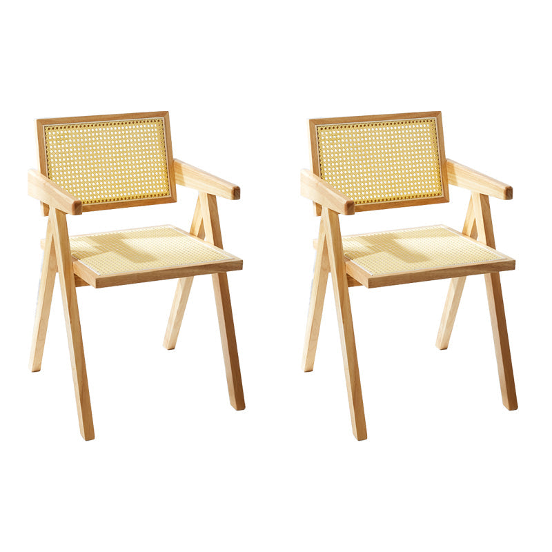 Modern Style Wooden Dining Chairs Open Back Dining Side Chairs for Kitchen Natural 2 Piece Set Clearhalo ' kitchen&dining_furn' 'Dining Chairs' 'Dining Tables & Seating' 'dining_chair' 'furn' 'furn_dining_chair' 'Furniture' 'furniture_dining_chair' 'Kitchen & Dining Furniture' 'kitchen' 3909194