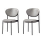 Home Scandinavian Side Chair Upholstered Open Back Metal Dining Room Chair Silver Gray 2 Piece Set Clearhalo ' kitchen&dining_furn' 'Dining Chairs' 'Dining Tables & Seating' 'dining_chair' 'furn' 'furn_dining_chair' 'Furniture' 'furniture_dining_chair' 'Kitchen & Dining Furniture' 'kitchen' 3909202