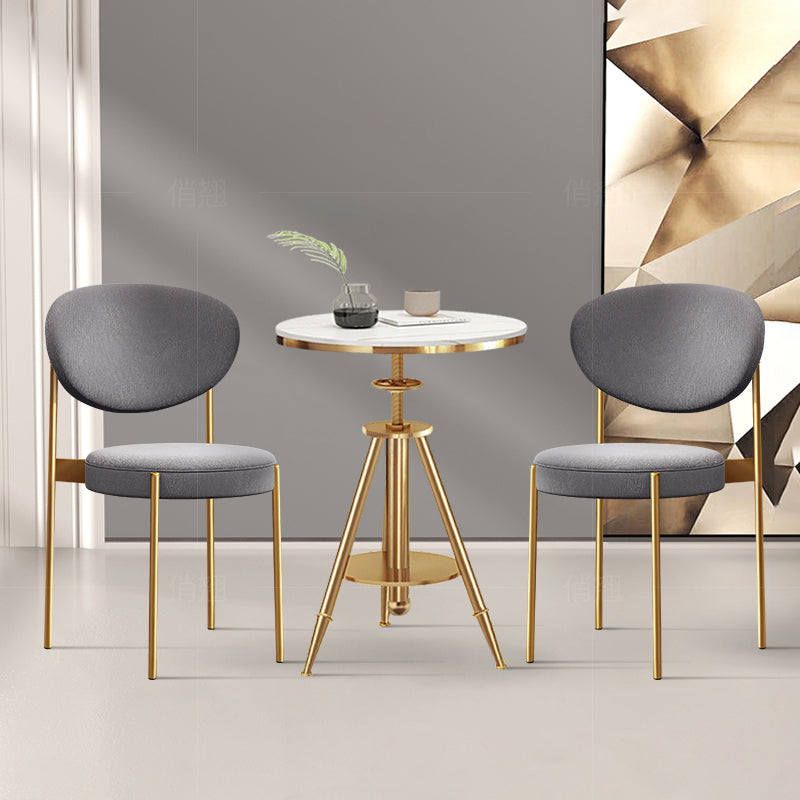 Home Scandinavian Side Chair Upholstered Open Back Metal Dining Room Chair Clearhalo ' kitchen&dining_furn' 'Dining Chairs' 'Dining Tables & Seating' 'dining_chair' 'furn' 'furn_dining_chair' 'Furniture' 'furniture_dining_chair' 'Kitchen & Dining Furniture' 'kitchen' 3909213