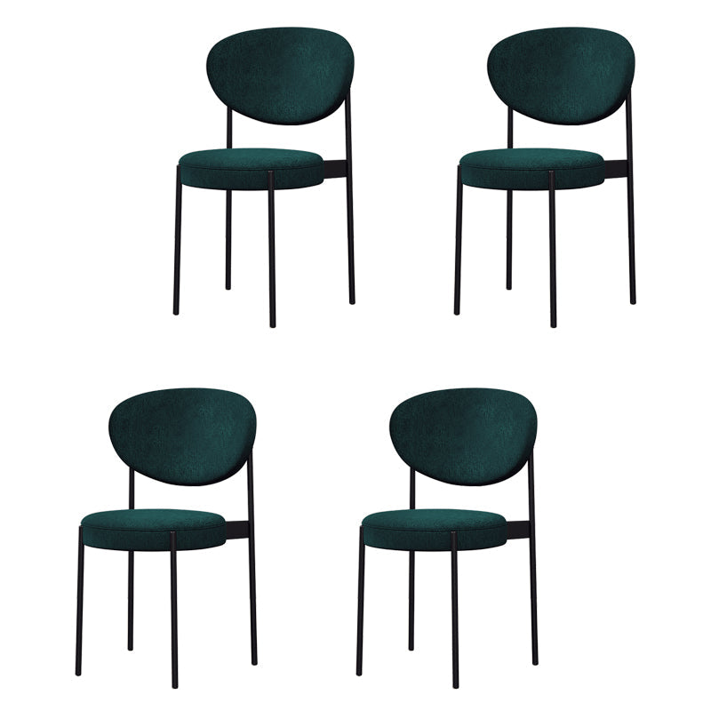 Home Scandinavian Side Chair Upholstered Open Back Metal Dining Room Chair Green 4 Piece Set Clearhalo ' kitchen&dining_furn' 'Dining Chairs' 'Dining Tables & Seating' 'dining_chair' 'furn' 'furn_dining_chair' 'Furniture' 'furniture_dining_chair' 'Kitchen & Dining Furniture' 'kitchen' 3909216