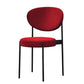 Home Scandinavian Side Chair Upholstered Open Back Metal Dining Room Chair Brick Red 1 Piece Clearhalo ' kitchen&dining_furn' 'Dining Chairs' 'Dining Tables & Seating' 'dining_chair' 'furn' 'furn_dining_chair' 'Furniture' 'furniture_dining_chair' 'Kitchen & Dining Furniture' 'kitchen' 3909218
