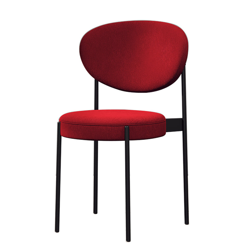 Home Scandinavian Side Chair Upholstered Open Back Metal Dining Room Chair Brick Red 1 Piece Clearhalo ' kitchen&dining_furn' 'Dining Chairs' 'Dining Tables & Seating' 'dining_chair' 'furn' 'furn_dining_chair' 'Furniture' 'furniture_dining_chair' 'Kitchen & Dining Furniture' 'kitchen' 3909218