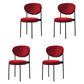 Home Scandinavian Side Chair Upholstered Open Back Metal Dining Room Chair Brick Red 4 Piece Set Clearhalo ' kitchen&dining_furn' 'Dining Chairs' 'Dining Tables & Seating' 'dining_chair' 'furn' 'furn_dining_chair' 'Furniture' 'furniture_dining_chair' 'Kitchen & Dining Furniture' 'kitchen' 3909220