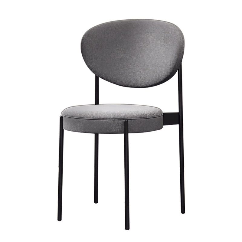 Home Scandinavian Side Chair Upholstered Open Back Metal Dining Room Chair Grey 1 Piece Clearhalo ' kitchen&dining_furn' 'Dining Chairs' 'Dining Tables & Seating' 'dining_chair' 'furn' 'furn_dining_chair' 'Furniture' 'furniture_dining_chair' 'Kitchen & Dining Furniture' 'kitchen' 3909221