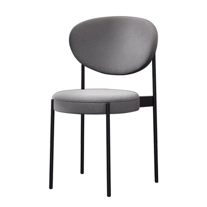 Home Scandinavian Side Chair Upholstered Open Back Metal Dining Room Chair Grey 1 Piece Clearhalo ' kitchen&dining_furn' 'Dining Chairs' 'Dining Tables & Seating' 'dining_chair' 'furn' 'furn_dining_chair' 'Furniture' 'furniture_dining_chair' 'Kitchen & Dining Furniture' 'kitchen' 3909221