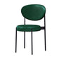 Home Scandinavian Side Chair Upholstered Open Back Metal Dining Room Chair Blackish Green 1 Piece Clearhalo ' kitchen&dining_furn' 'Dining Chairs' 'Dining Tables & Seating' 'dining_chair' 'furn' 'furn_dining_chair' 'Furniture' 'furniture_dining_chair' 'Kitchen & Dining Furniture' 'kitchen' 3909224