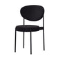 Home Scandinavian Side Chair Upholstered Open Back Metal Dining Room Chair Matte Black 1 Piece Clearhalo ' kitchen&dining_furn' 'Dining Chairs' 'Dining Tables & Seating' 'dining_chair' 'furn' 'furn_dining_chair' 'Furniture' 'furniture_dining_chair' 'Kitchen & Dining Furniture' 'kitchen' 3909227